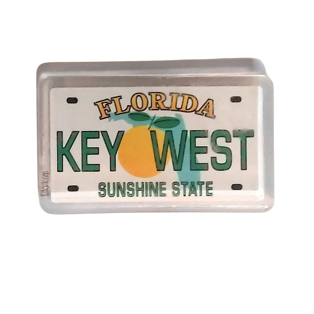 Key West Florida Sunshine State License Plate Fridge Magnet Souvenir